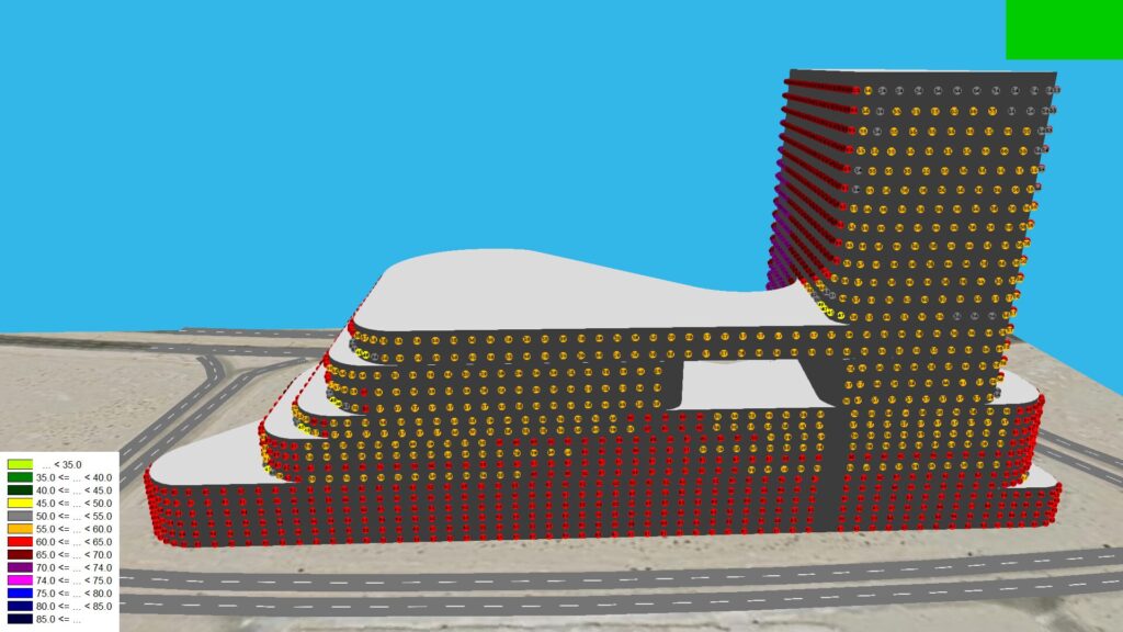 Noise level assessment on hospital façade in Saudi Arabia