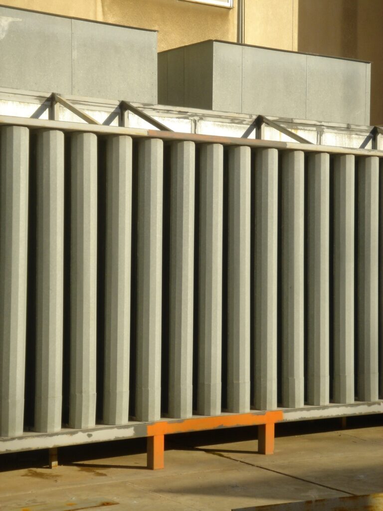 Sound attenuator installed in a ventilation system to reduce airflow noise.